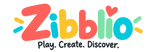 Zibblio logo with Play. Create. Discover. tagline